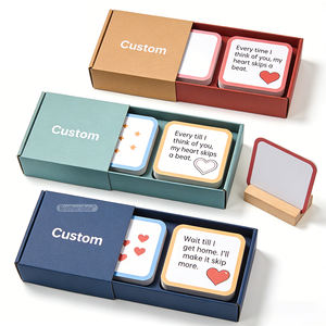 Cartes de <span class=keywords><strong>jeu</strong></span> de conversation pour couples imprimées sur mesure, impression de haute qualité, <span class=keywords><strong>jeu</strong></span> de cartes en papier émotionnel pour couples avec support - Product Image 1