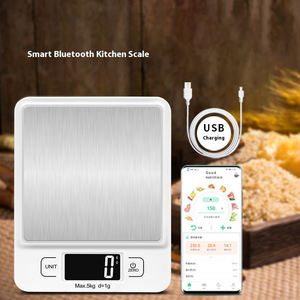 कस्टम स्टेनलेस स्टील इलेक्ट्रॉनिक ग्राम स्केल बैटरी संचालित रसोई भोजन के लिए भोजन स्केल यूएसबी ऐप - Product Image 2