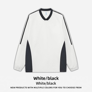 Phong cách Đại Học dài tay áo T-shirt 5A kháng khuẩn UPF50 + Chống Nắng 280g khâu tương phản v-cổ Mỹ trống dài - Product Image 6