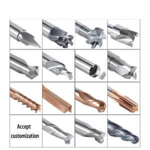 Fraise à bout plat PCD à 6 cannelures, fraise à bout sphérique, fraise pour moulures et bandes plates, fraise à bout sphérique, fraise à bout sphérique, revêtement AlTin, CNC - Product Image 4