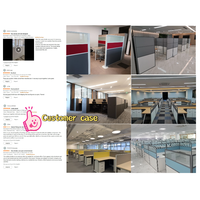 Cloisons de séparation pliables de bureau insonorisées pour 4 personnes bureau professionnel debout libre en forme de l personnalisé