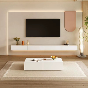 Set di Mobile TV e Tavolino <span class=keywords><strong>da</strong></span> Caffè in Legno di Lusso, Unità TV Moderna <span class=keywords><strong>da</strong></span> <span class=keywords><strong>Parete</strong></span> <span class=keywords><strong>per</strong></span> <span class=keywords><strong>Soggiorno</strong></span>, Camera <span class=keywords><strong>da</strong></span> Letto, Hotel, Arredamento <span class=keywords><strong>per</strong></span> Centri Commerciali - Product Image 1