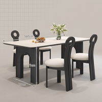 Table à manger ovale moderne réglable en bois massif écologique avec plateau en pierre gris couleur noyer pour la maison