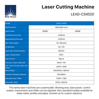 Nouvelles pièces pour machine de découpe laser à fibre Focus 4020, tête laser CNC 3000W/6000W, équipement de découpe de métal à refroidissement par eau