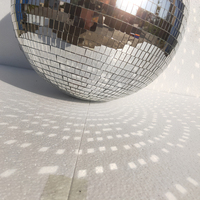 Bola de Discoteca Colgante para Decoración de Bodas, Bola de Espejo Brillante de 15cm a 50cm para Decoración de Techo y Mesa en Color Plateado y Rosa