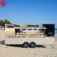 Remorque de vente de hot-dog Concession Fenêtre Chariot de crème glacée Cuisine mobile durable Remorque de camion de nourriture