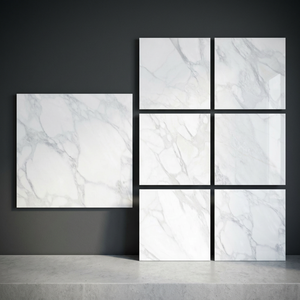 Satuario Italian 800x800mm Glossy Glazed Porcelain Floor Tiles Premium White Marble Look Finish - Product Image 2