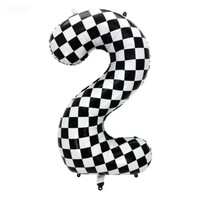 Nouveau style, version américaine, ballon géant à carreaux noir et blanc de 40 pouces, ballon de décoration pour fête d'anniversaire et photos