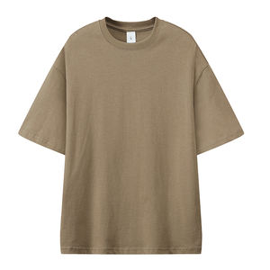 Camiseta de algodón Premium personalizada de gran tamaño Unisex bordada 280 Gsm para hombres y mujeres camiseta blanca Unisex de alta calidad - Product Image 2