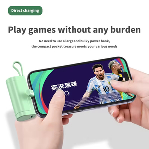 2025 nuovo arrivato due In uno Plug-In Mini alimentazione <span class=keywords><strong>Mobile</strong></span> carica 5000Mah emergenza Power Bank con cavo - Product Image 5