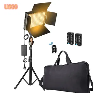 LED 800 프로 50W LED 비디오 라이트 키트 필름 사진 촬영 2700-6500K 사진 비디오 라이트