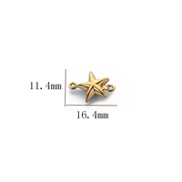 Pendentif animal 3D creux mignon en acier inoxydable, étoile de mer, pendentif d'animaux marins, breloques pour bijoux DIY