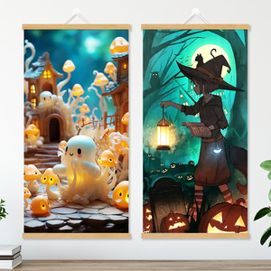 Personnalisable Magnétique Tentures Murales En Bois Fait À La Main Animation Chaude Style Art Déco Nature Morte Photo Décor Salon Bois - Product Image 3