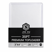 JIN OU Premium Rigid Toploaders sans PVC 35PT à 360PT – Protège-cartes transparents pour objets de collection et rangement de cartes sportives