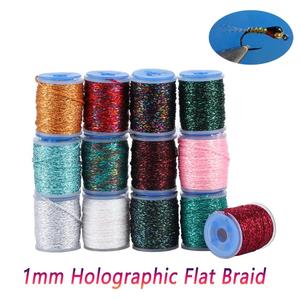 Tresse plate holographique/tube mylar synthétique Matériau du corps Tinsel étincelant Banderoles Nymphe Matériaux de fixation de mouches - Product Image 4