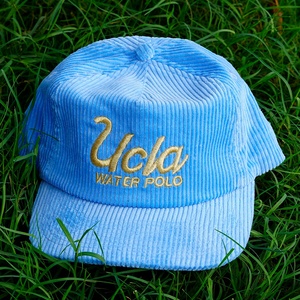 Gorras de Béisbol Personalizadas de 5 Paneles, Sin Estructura, con Logotipo Bordado en Metal, Cierre a Presión, con Cuerda Azul - Product Image 2