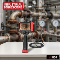VSNDT VS-P6020 Industrielles Endoskop 6mm Sonde 2m Kabel IP67 Wasserdicht 6-Zoll Touchscreen 1080p Inspektionskamera
