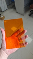 Feuilles d'acrylique transparentes de couleur orange de 1 mm, 2 mm, 3 mm, 4 mm / Feuilles de plexiglas
