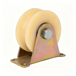 Rueda con Ranura en V al por Mayor, Rodillo para Puerta OEM con Soporte, Acero al Carbono de Alta Resistencia, Doble Rodamiento, Certificación CE, OEM Disponible - Product Image 1