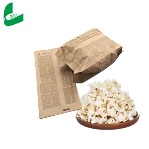 Biodegradable Fast Food Bags Printed Microwave Popcorn Craft Paper Packaging Bags Cookie Bags