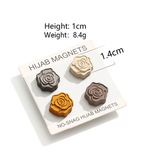 Wholesale of Fashion <strong>Scarf</strong> Magnetic Buckles, Shawl Buckles <strong>with</strong> Relief Patterns, Hijab <strong>Magnets</strong> Strong Magnetism Hijab <strong>Magnets</strong> - Product Image 5