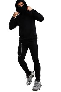 Высококачественные однотонные мужские толстовки <span class=keywords><strong>Ninja</strong></span> с капюшоном в маске, новый дизайн на заказ - Product Image 2