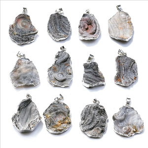 Grosir batu akik tidak beraturan batu alam liontin Druzy kalung untuk wanita DIY kristal kuarsa liontin kalung batu permata perhiasan - Product Image 6