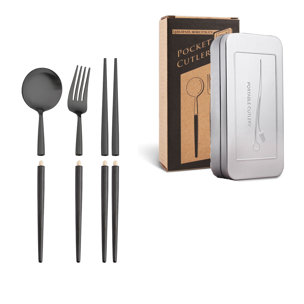 Chopsticks/fork/spoon_black