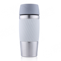 Gobelet à café Double paroi en acier inoxydable, 350ml, 10 pièces, pour voyage, sous vide, avec couvercle, noir