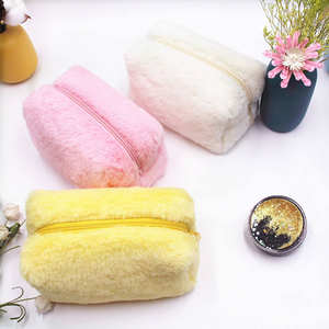 New cute and soft <b>makeup</b> <b>bag</b>, fur colored <b>makeup</b> <b>bag</b>, soft and <b>large</b> capacity <b>makeup</b> <b>bag</b> - Product Image 4