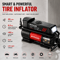 Heavy Duty 12V Tire Inflator Fast Inflation with LED Emergency Light ODM Manufacturer