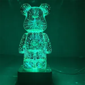 Toptan 2022 light up oyuncaklar özel fotoğraf şiddetli ayı hediyeler 3d gece ışıkları dekorasyon için