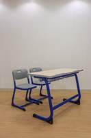 Comnenir Class Furniture Pupitre et chaise scolaires doubles pour 2 élèves, usage universitaire