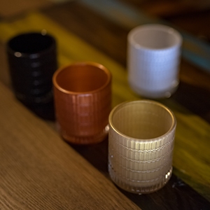 Aanpasbare moderne stijl lege luxe kleurrijke cilindrische glazen kaarsenpot Kerstkaarsen maken Huisdecoratie Herbruikbaar 8cm*9cm - Product Image 3
