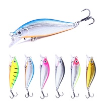 Vente en gros de leurres artificiels en ABS et en métal, Minnow 50 mm 3 g, coulants et flottants, mini wobbler, appât dur, crankbait pour truite