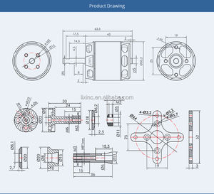 LIXINC AT2820 3D <span class=keywords><strong>F3A</strong></span> <span class=keywords><strong>RC</strong></span> de alta calidad sin escobillas PVC impermeable eje largo 1000W Motor de Dron de alta potencia - Product Image 4