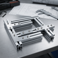 Plaque de connexion d'angle en acier au carbone Tuojian en gros à 2/4/6/8/12 trous pour profilés en aluminium des séries 2020, 3030, 4040, 5050
