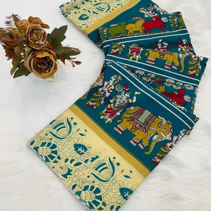 Le dernier designer indien éblouissant dernier sari traditionnel en coton Mull exclusif vêtements de fête fantaisie vêtements de mariée saree accrocheur - Product Image 1