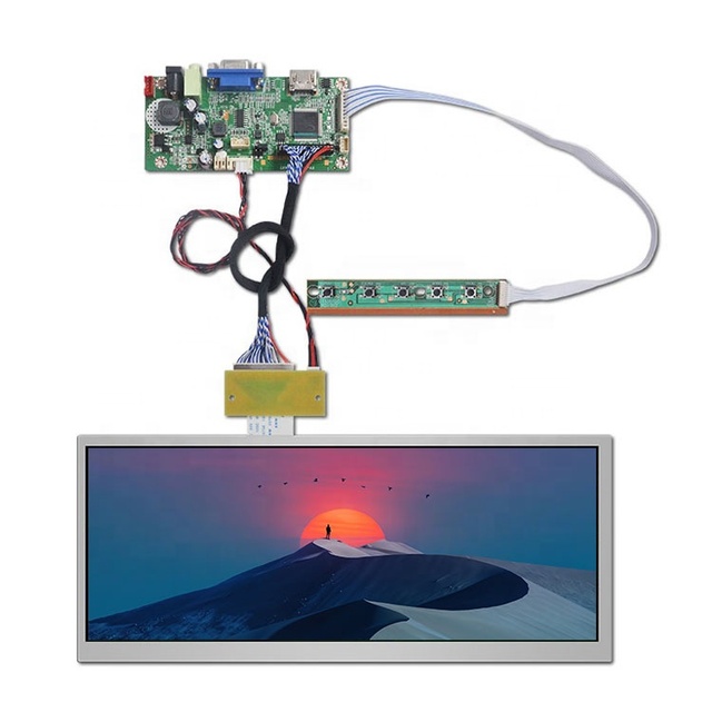 12.3 Inch 1920*720 1000 Nits Sunlight Readable Stretched Bar TFT LCD Display Touch Screen High Brightness Module for Dashboard