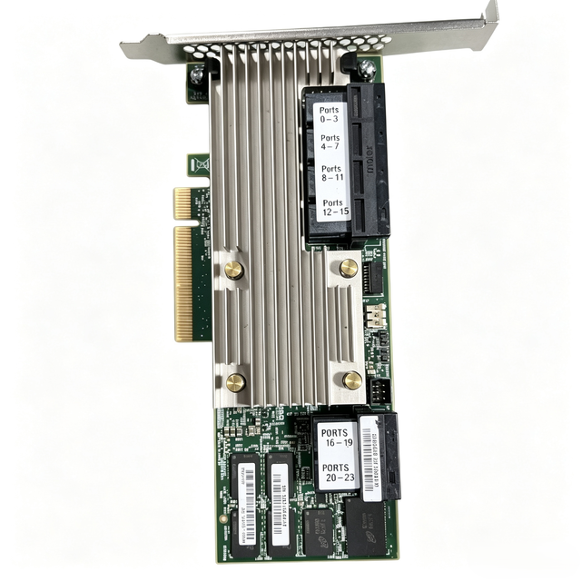 Second Hand Storage RAID Card LSI9361-24i 24 Lane SFF-8643 SAS3 PCIe 3.0 Fully Tested Good Appearance Disassembled Adapter PC