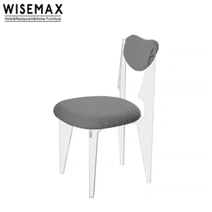 <span class=keywords><strong>Silla</strong></span> de Comedor de Tela Estilo Wabi-Sabi de WISEMAX FURNITURE, Diseño Único con Respaldo en Forma de Corazón, <span class=keywords><strong>Silla</strong></span> de <span class=keywords><strong>Escritorio</strong></span>, <span class=keywords><strong>Silla</strong></span> de Acrílico <span class=keywords><strong>Transparente</strong></span> - Product Image 6