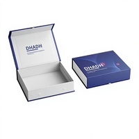 Boîte cadeau magnétique de luxe avec logo personnalisé - Emballage de bijoux et de montres en carton rigide texturé de qualité supérieure, gaufrage, logo en feuille d'or