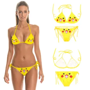 Maillot de bain personnalisé en nylon polyester PBT extensible dans les 4 sens Vêtements de plage personnalisé Sexy Anime Cartoon Women 2023 Livraison en mai - Product Image 1