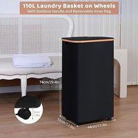 Panier à linge sale double Cedar Space 42*32*75CM, pliable, avec sac intérieur lavable en machine, pour chambre, salle de bain, rangement de jouets et collations
