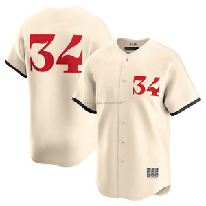 Мужская бейсбольная форма 2025 года на заказ, дышащая, с V-образным вырезом, больших размеров, с вышитыми бежевыми логотипами, в стиле Texas City Connect - Product Image 3