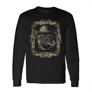 Camiseta de manga larga Pug Dad para el día del padre, regalo para amantes de los perros - Product Image 2