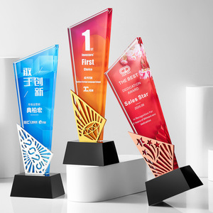 Crystal <b>Trophies</b> Star Diamond 2026 Laser <b>Engraved</b> Digital Printing Conference Awards Supplies - Product Image 3