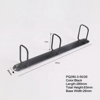 Placage Métal Noir Mat 2 4 3 Trous Mécanisme De Reliure À Anneaux Pour Classeur A4 A5 A7,Q R O Style En Forme De Reliure À Anneaux Clip Noir