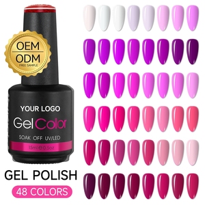 Vernis à ongles gel UV LED professionnel OEM, nouveau, avec logo personnalisé, 15 ml, marque privée, pour nail art, facilement dissolvable, pour la beauté des ongles - Product Image 1