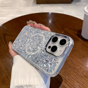 Funda Magnética Brillante de Lujo para Teléfono Móvil, Resistente a Golpes, para iPhone 15 16 <span class=keywords><strong>Pro</strong></span> <span class=keywords><strong>Max</strong></span> 14 Plus 13 <span class=keywords><strong>12</strong></span> 11 - Product Image 1